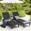 Ensemble de chaise longue d'extérieur en polyrésine imperméable, légère et réglable -97877141-128761120