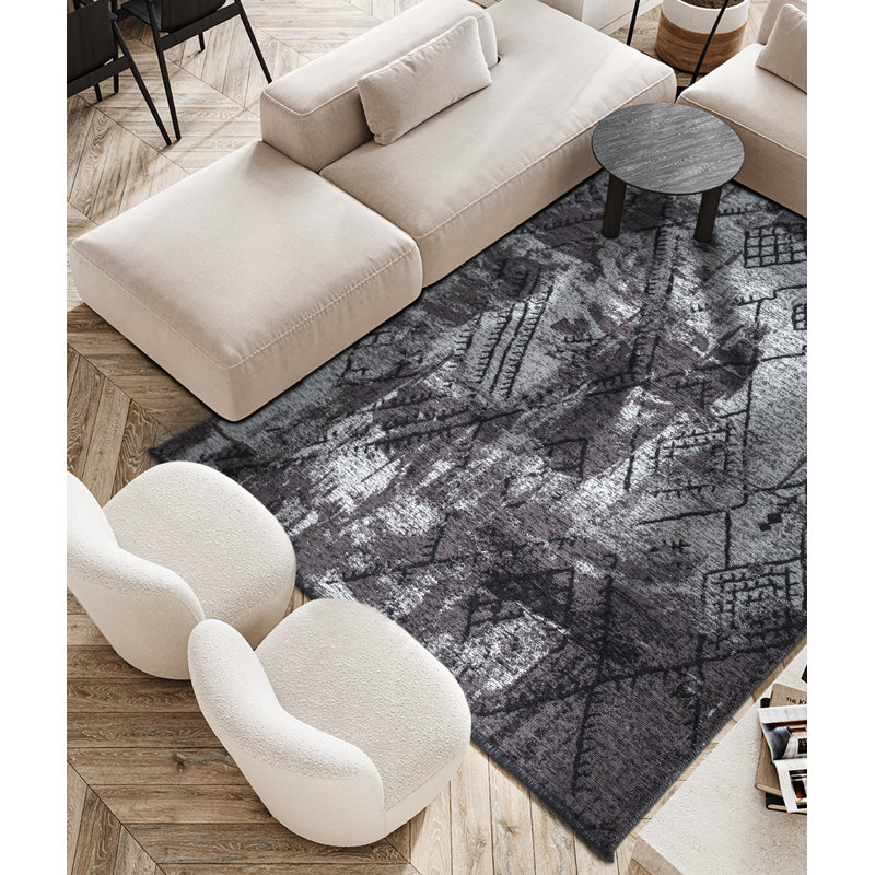 Sreyan Geometric Indoor Rug, Rectangle 5' x 7'7"