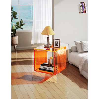 Samuelsson Acrylic Side Table, Nightstand Bedside Table