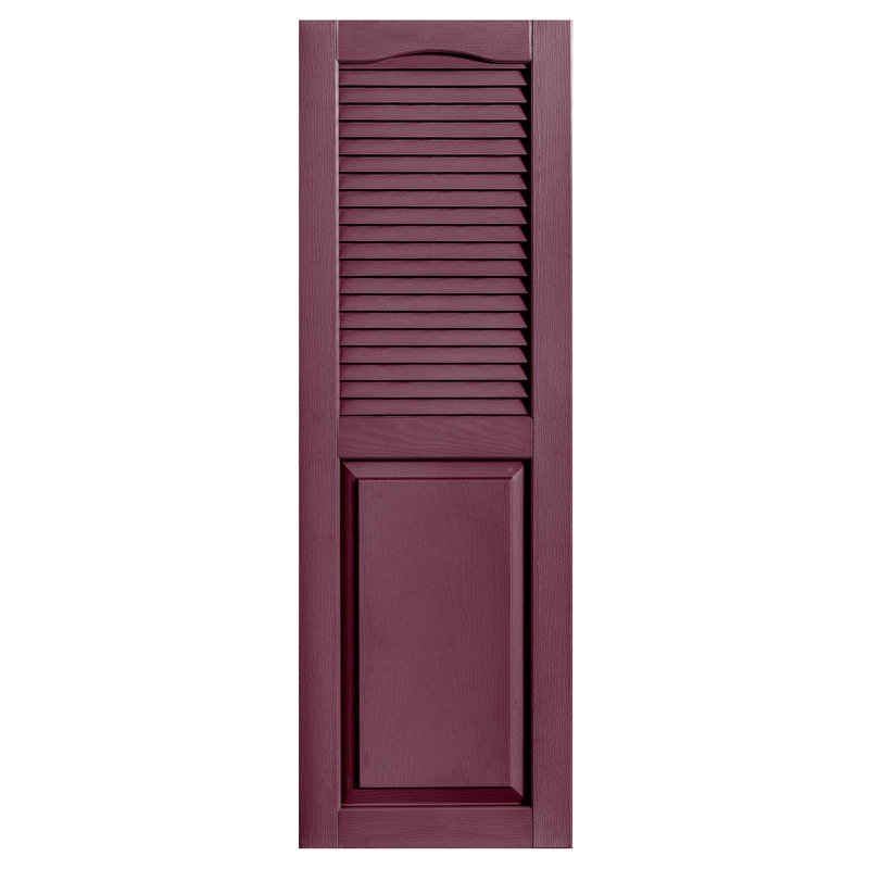 Combinaison droite à persiennes combinées, 12 po, Bordeaux, 56 po