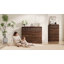 Commode 8 tiroirs l 50 po pour chambre à coucher, commode double cannelée, commode haute avec dispositif anti-basculement-974483640