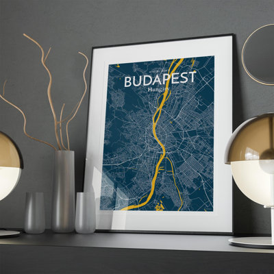 Carte de la ville de Budapest, impression