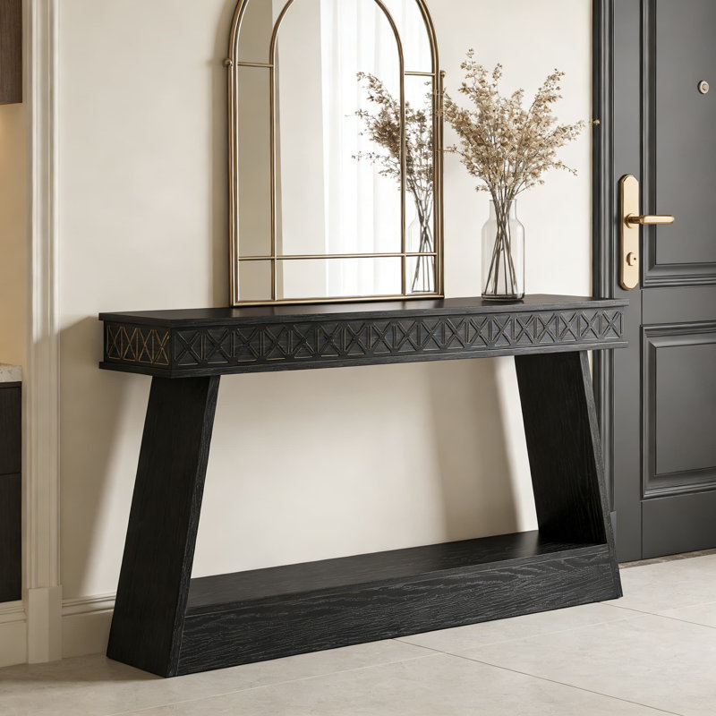 Console Farmhouse avec rangement, canapé long et étroit de 70,9 pouces pour canapé derrière le canapé, entrée, couloir et salon, table d'appoint robuste à deux niveaux