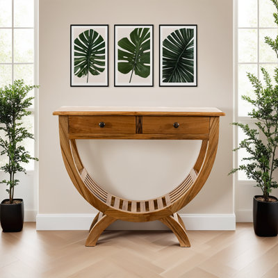 Lukats 90cm Solid Wood Console Table