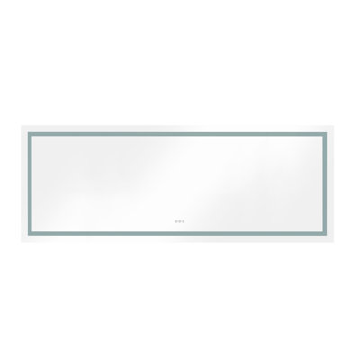 84" X 30" Led Bathroom Vanity Mirror, Fog, 3 Color Modes, Stepless Dimming, Wall Mounted, Hd Glass Material Fog Effect, Lights, Glass, Aluminium Body