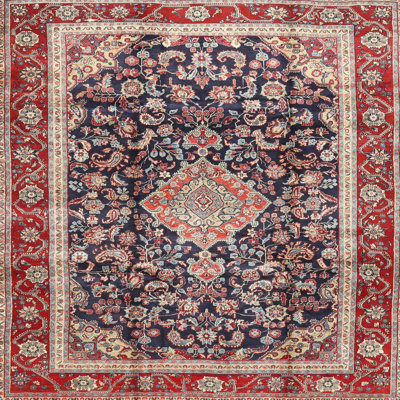 Tapis oriental rouge et bleu