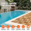 Carreaux de terrasse imbriqués en bois massif, paquet de 10, plancher de bois de pin camphre imperméable de 12 po x 12 po pour toutes les saisons, carrelage de terrasse pour le patio, au bord de la piscine, sur le balcon de la piscine (en bois)