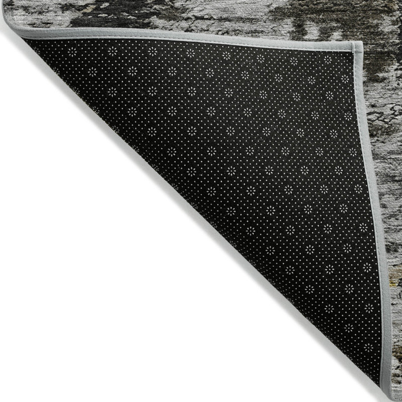 Tapis intérieur lavable abstrait doré 9 pi x 12 pi