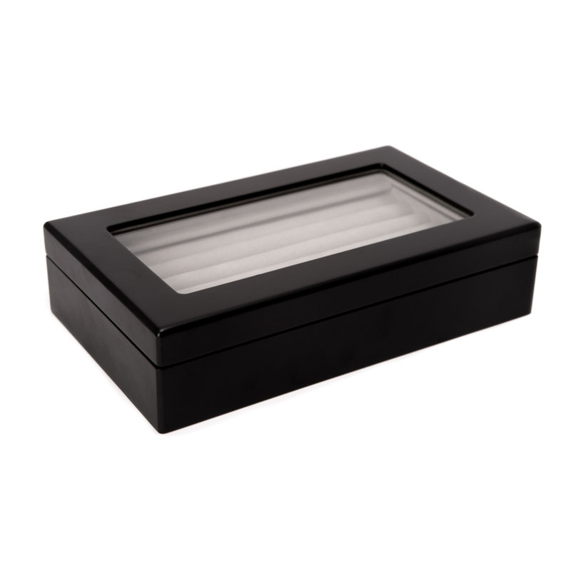 Wood Cufflinks Box +, Matte Black