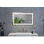 Miroir de salle de bain à DEL avec façade et rétroéclairage mural