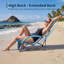 Chaise de plage haute pliante, avec porte-gobelet-129459440