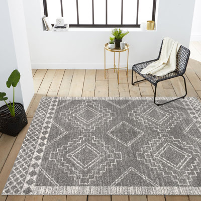 Amir Moroccan Beni Souk Gray/Cream Rug