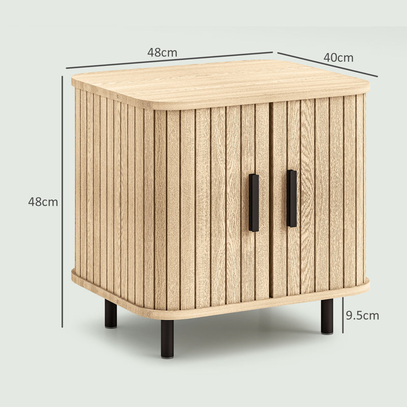 Lawrenceville 48cm W Particle Board / Chipboard Bedside Table