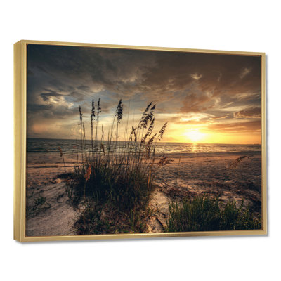 Plage, coucher de soleil, reproduction d'art sur toile, reproduction de photographie de paysage côtier