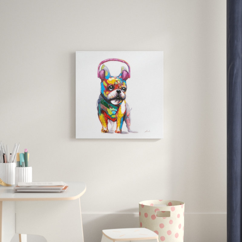 « dog battes ii », art sur toile