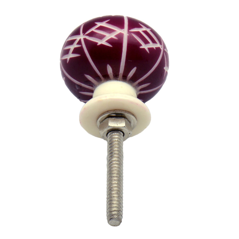 Nicola Spring - Resin Cabinet Knobs, Purple