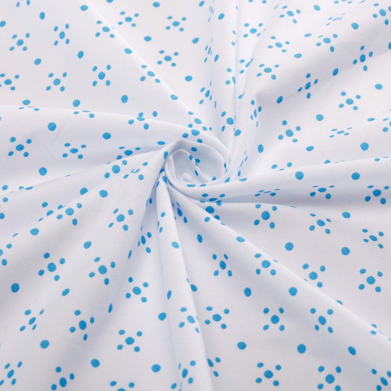 Ensemble de draps pour enfants, Ensemble de draps pour lit double + drap-housse +, White/Blue