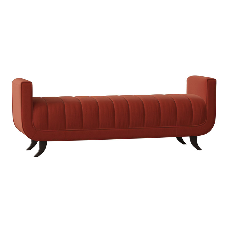 Salon Upholstered Bench, American Walnut, Margaret Tangelo