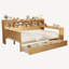 Lit de jour en bois avec tablettes de rangement, lit multifonctionnel-164111050-164111048