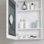 Armoire à miroir de salle de bain l 20 po x H 30 po avec porte en bois, fixée au mur, encastrée ou en surface, ouverture à gauche, rangement pour cosmétiques 20 po x 30 po - Pharmacie à porte, miroir, organisateur tendance-534474708