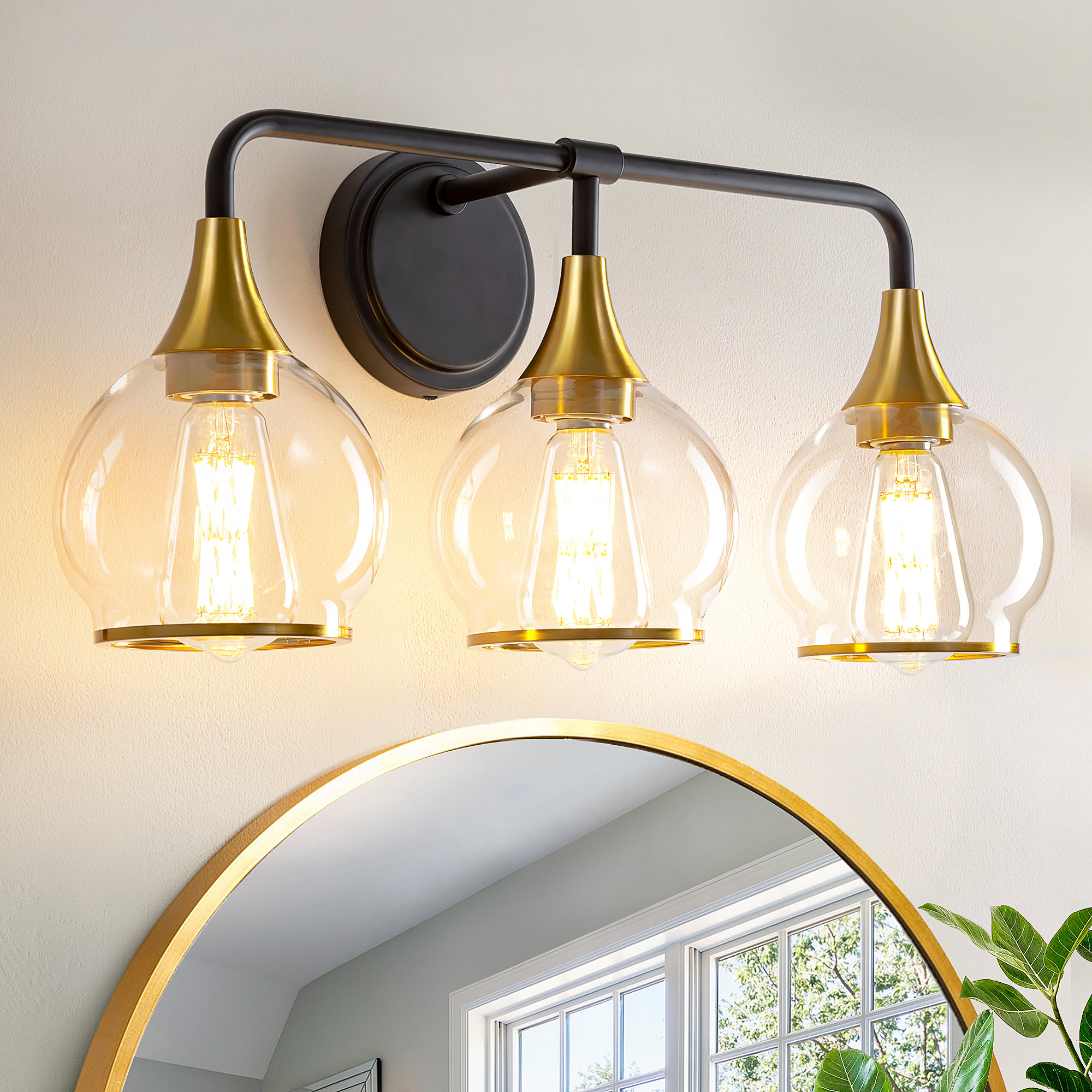 Mercer41 Lupe 3-Light Bathroom Dimmable Vanity Light & Reviews | Wayfair