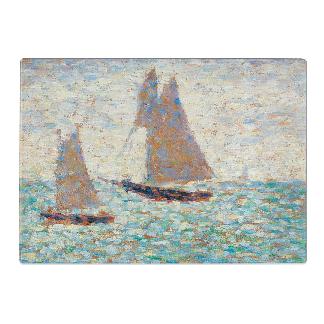 Two Sailboats at Grandcamp by Georges Seurat Chopping Board