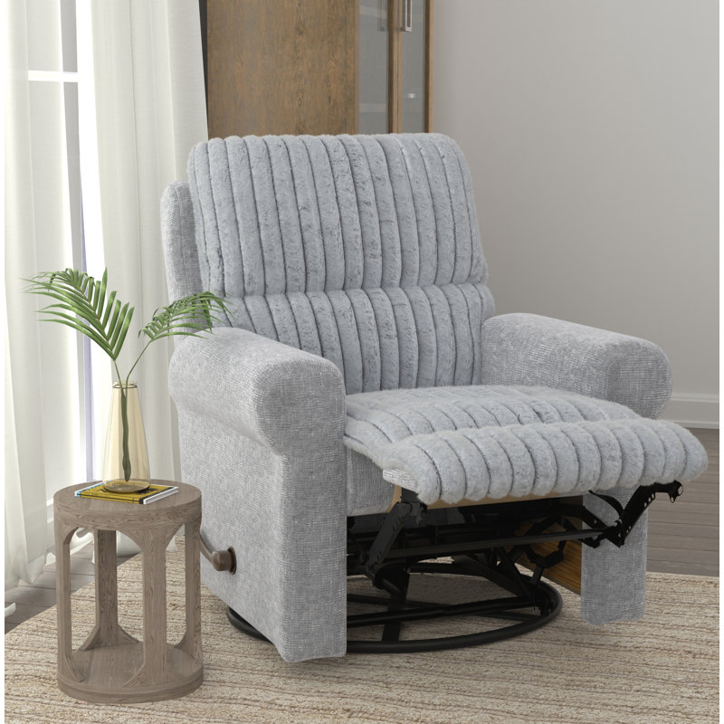 Doryan Swivel Glider Recliner, Gray, Manual