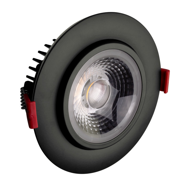 Plafonnier encastré à intensité variable DEL 4,95 po, Noir, 4 000 K, 1038