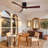 52" 3 - Blade Led Solid Wood Ceiling Fan With Remote Control