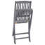  Ensemble de 2 chaises d'extérieur en bois d'acacia gris anthracite-310189774