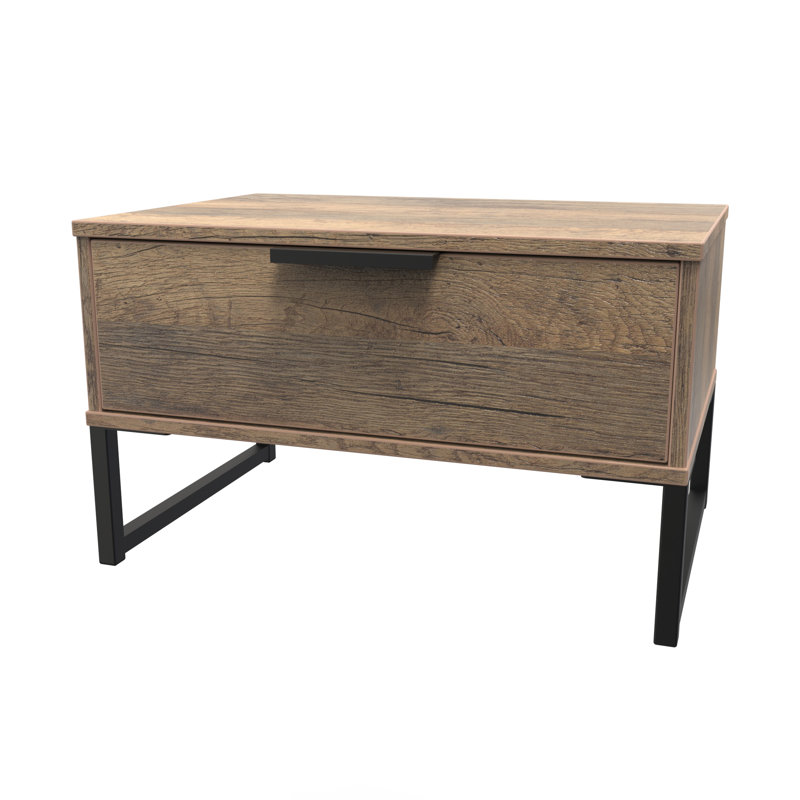 Bisceglia End Table, Brown/Black