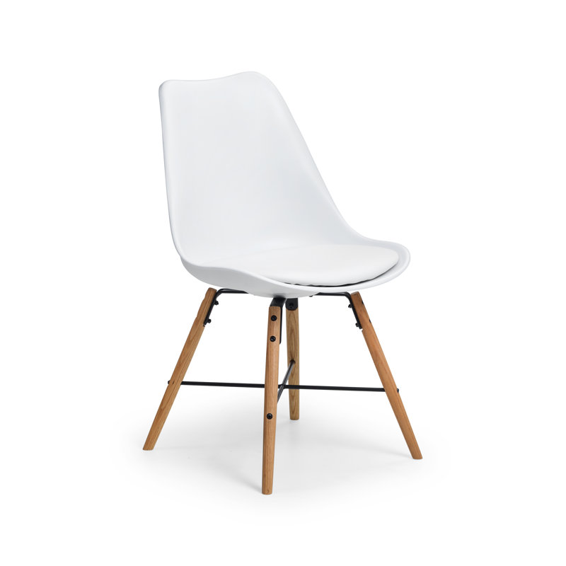 Adorján Side Chair, White/Oak
