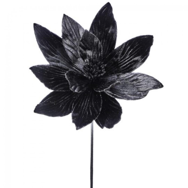 Velours noir fleur de poinsettia artificielle