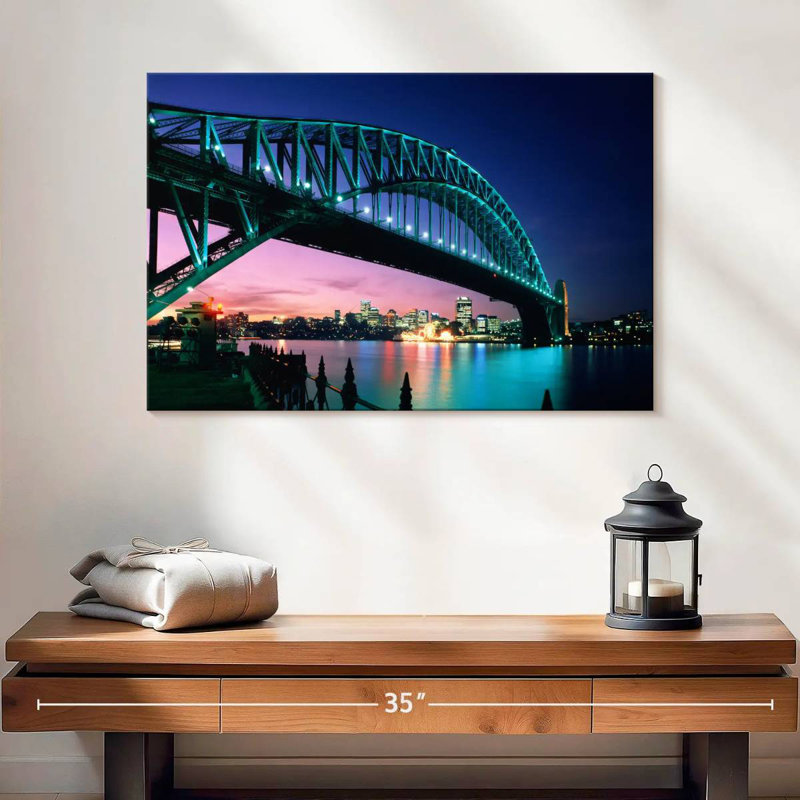 Ravi Sydney Harbour Bridge At Night, 16" H x 24" W