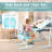 Aleasha Kids table and Chair Set, Height-Adjustable, with Led Lamps and 60° Tilting Tabletop and Storage Drawer-1638411410