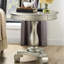 Table d'appoint en bois avec finition champagne - pratique et élégante, 26 po de diamètre d'aspect élégant,