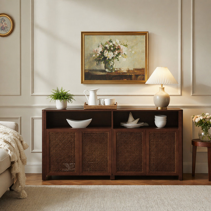 Buffet 63 po Mid-Century Modern, Walnut