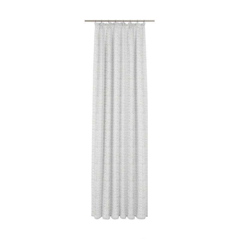 Moura Pencil Pleat Semi Sheer Curtain, 750 W x 245 D cm