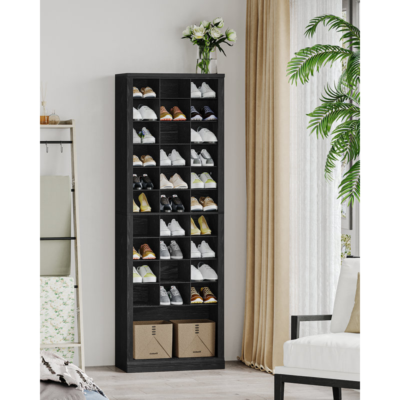 11-Tier Shoe Storage Cabinet, Free Standing Closet Organizers and Storage with 31 Open Cubbie, Space Saving Shoe Rack for Entryway, Bedroom