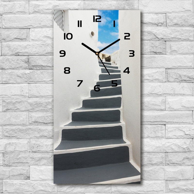 Jacob-Scott Glass Wall Clock, Grey/Black