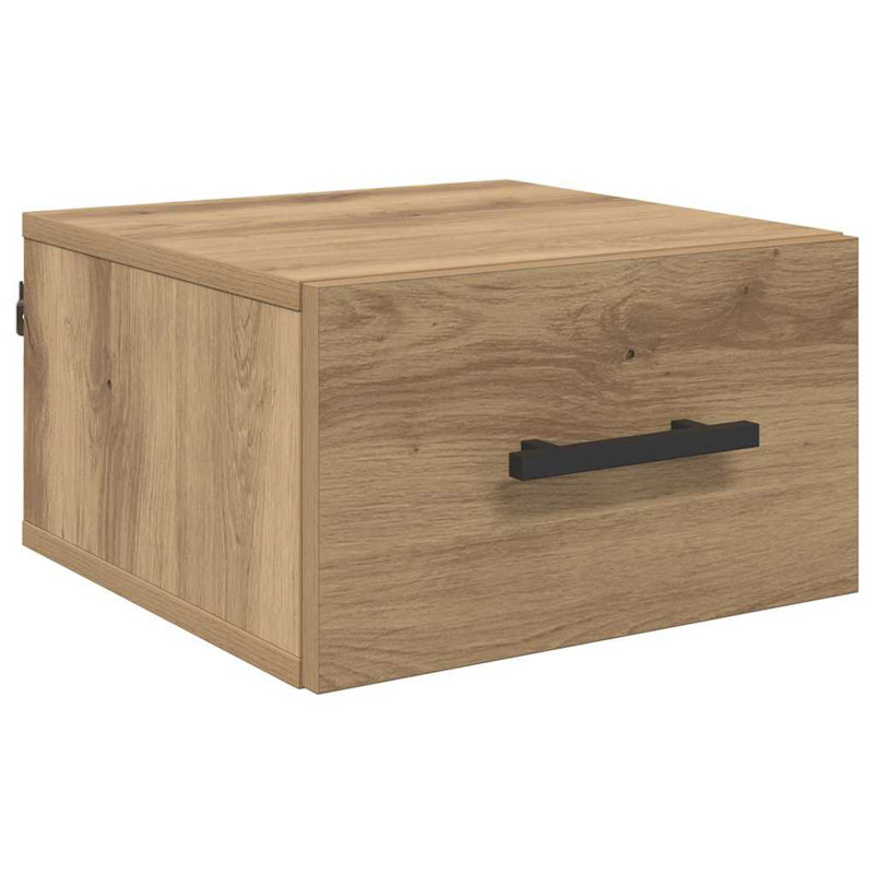 35.00cm W Manufactured Wood Bedside Table, Artisan Oak