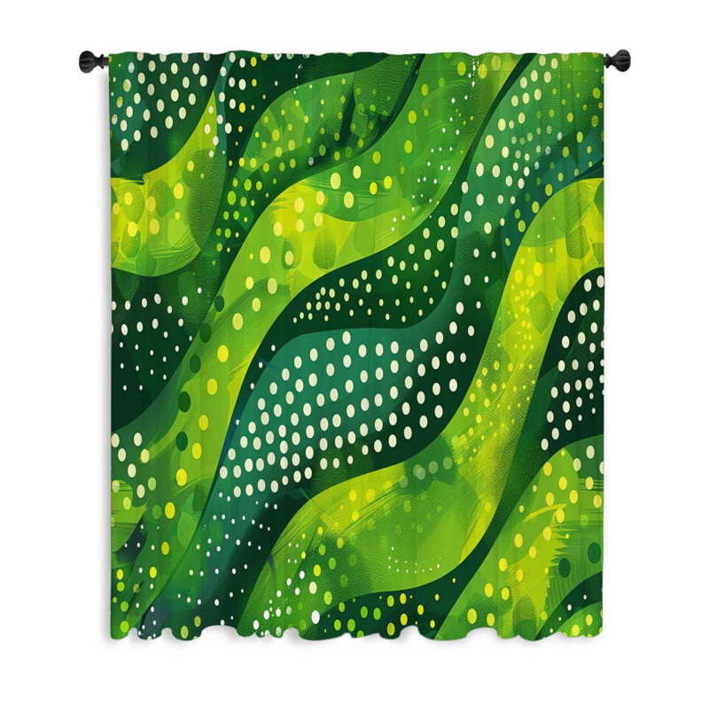 Abstract Pattern Bathroom Sheer Curtain Single Panel, 53" W x 87" L