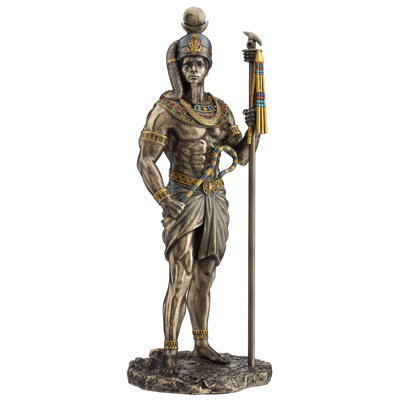 11.02 in H Khonsu - Egyptian God of Moon Poly Resin