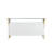     Pangea Home Beverly Modern Buffet Sideboard – Contemporary 2-Door, 2-Drawer Storage Cabinet with White High Gloss Lacquer and Gold Legs – Dining Room, Living Room, or Entryway Credenza-718848380