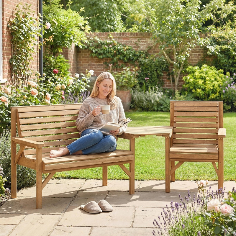 Outdoor Bench, Brown