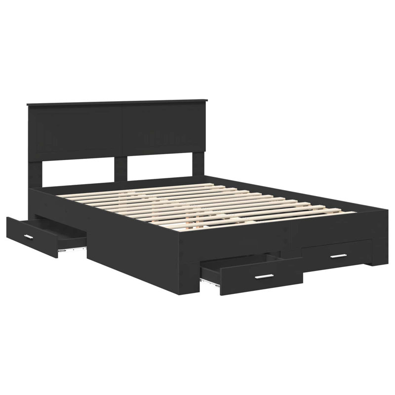 Bed, Black, Double (4'6)