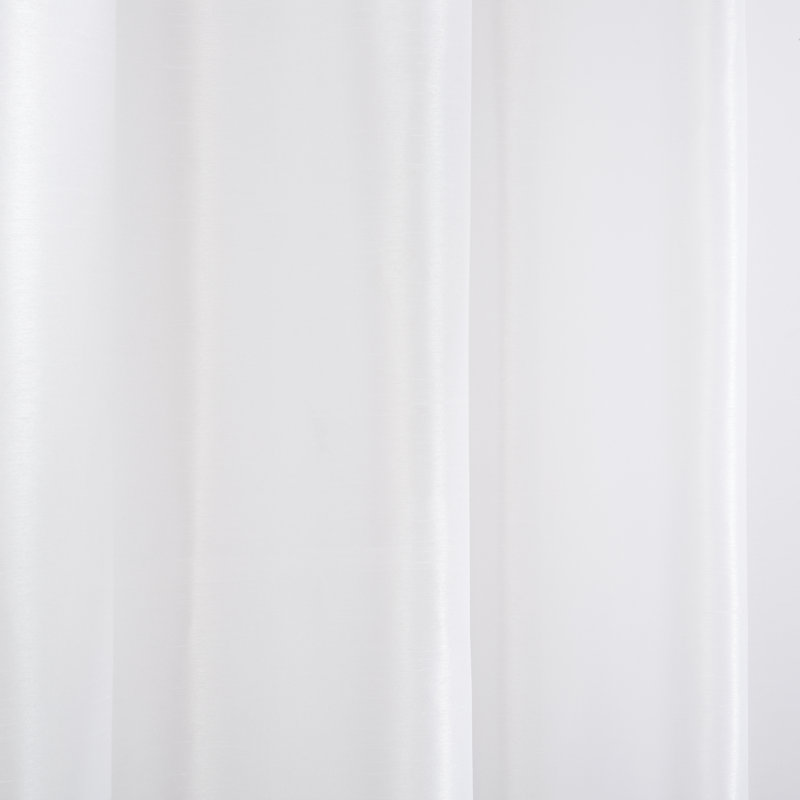 Winter White Faux Silk Grommet Curtain Panels, 54"x63"