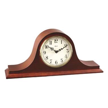Howard Miller Christopher Mantel Clock 635-101 – Windsor Cherry Finish,  Brass Accents, Black Roman Numerals, Quartz Single-Chime Movement, Volume  Control : : Home