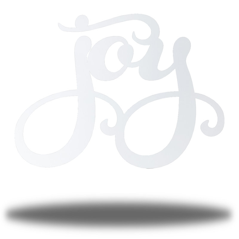 Décoration Erzhan Joy, H 8,50 po x l 12 po x P 0,01 po, Blanc