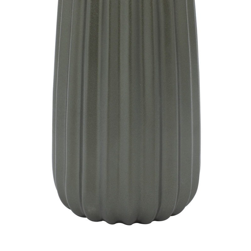 Cahoon Ceramic Buffet, 25" H x 12" W x 12" D, Black Base/Gray Shade